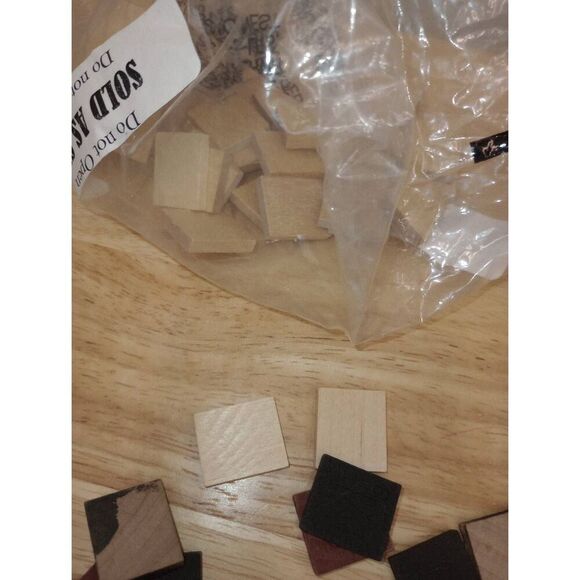 Wood Scrabble tiles,  painted, crafts - Picture 3 of 4